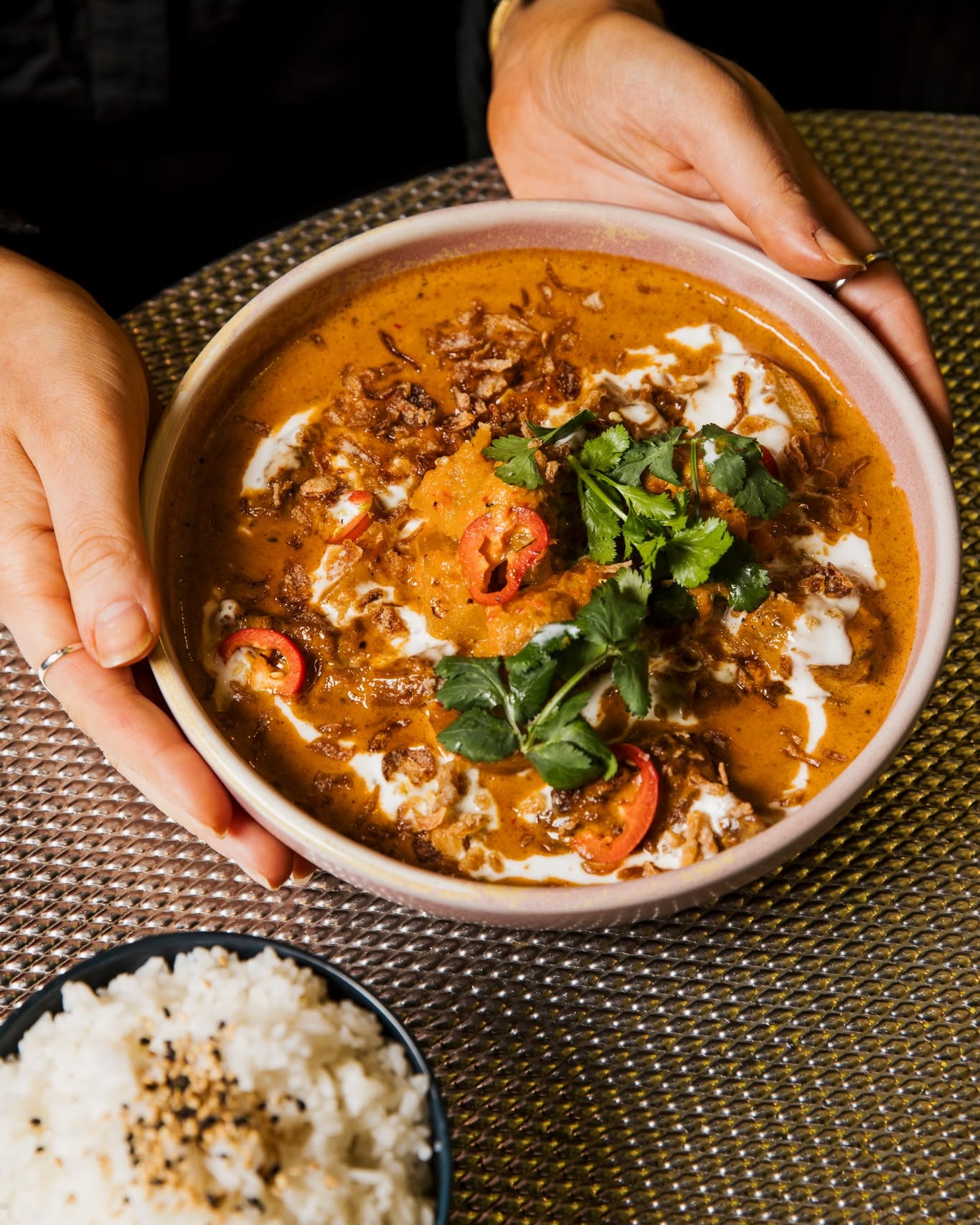 JUNK curry served with jasmine rice